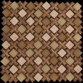 Мозаика из стекла, травертина и агломерата Natural Inka BDA-S8