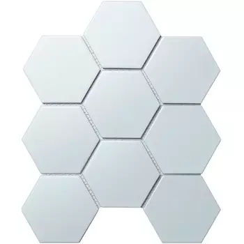 Мозаика STARMOSAIC Hexagon big белая керамическая 256х295х6 мм матовая
