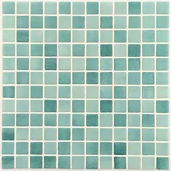 Мозаика VIDREPUR Antid № 503/516 микс зеленый 317х317х4 мм стеклянная
