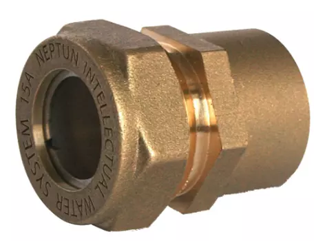 Муфта латунная Neptun IWS EasyFix для гофрированных труб 15х1/2"