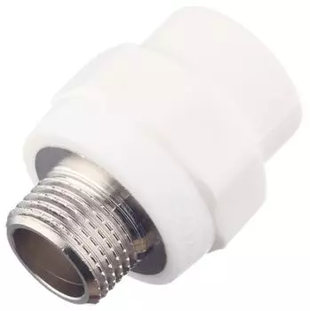 Муфта Valtec, 20х1/2″ (наружная резьба), полипропиленовая комбинированная