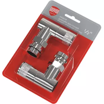 Набор дизайн-вентилей ручной регулировки Royal Thermo Piano угловой 1/2"