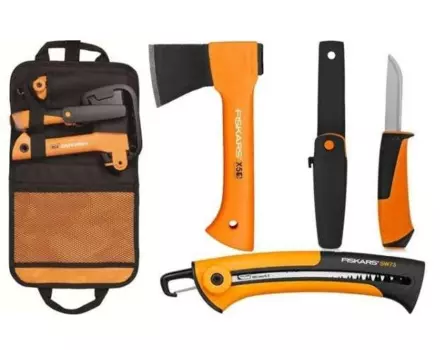 Набор инструментов Fiskars Camping set 1025439 нож пила топор