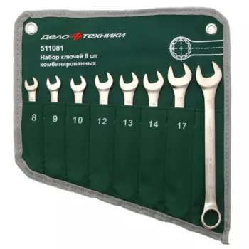 Набор ключей гаечных комбинированных Дело Техники 511081 8 шт 8-19 мм