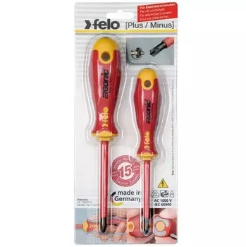 Набор крестовых диэлектрических отверток Felo Ergonic 2 шт