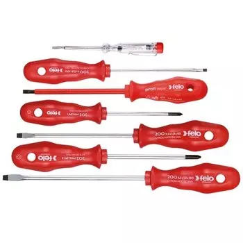 Набор отверток Felo SL/PH с отверткой SL VDE и отверткой тестером напряжения 7 шт