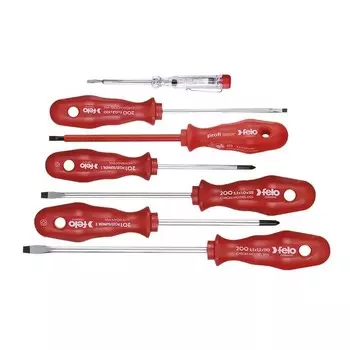 Набор отверток Felo SL/PZ с отверткой SL VDE и отверткой тестером напряжения 7 шт