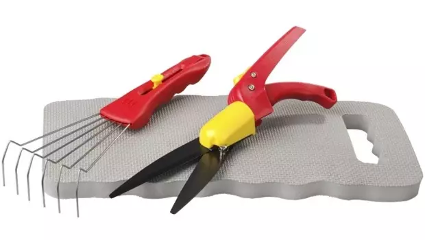 Набор садовый Grinda 8-422035 ножницы подколенник грабельки