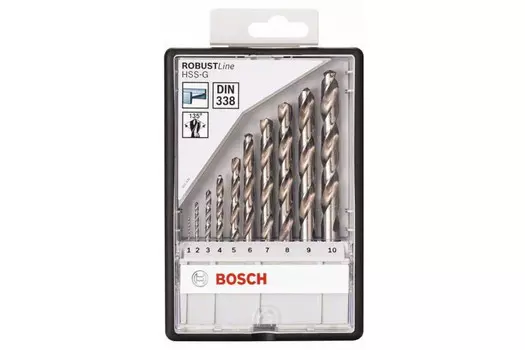 Набор сверл Bosch Robust Line HSS-G 10 шт 2.607.010.535