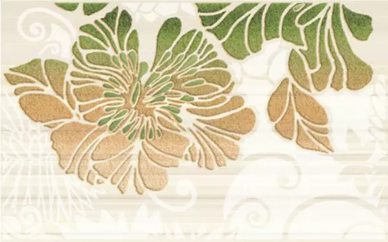 Декор для плитки Нефрит Кензо 09-03-85-075-2 зеленый 40х25 см