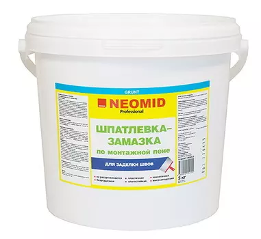 Neomid, 5 кг, Шпатлевка-замазка для заделки швов по монтажной пене