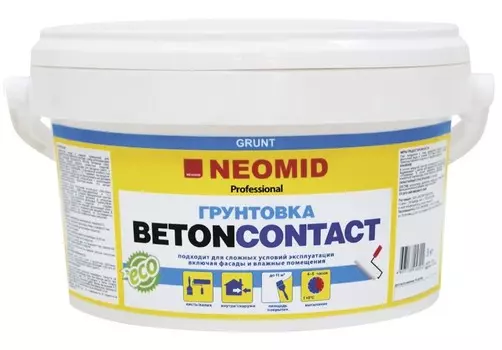 Neomid Betoncontact ECO, 3 кг, Грунтовка для бетона акриловая