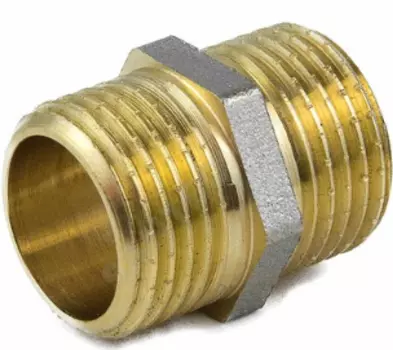 Ниппель латунный никелированный Aquasfera 1"