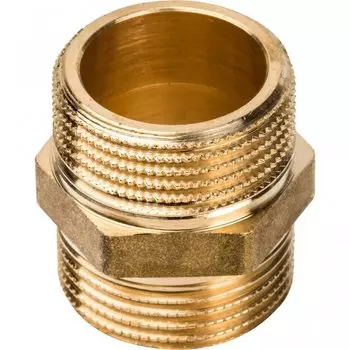 Ниппель латунный Stout 3/4" резьба наружная-наружная