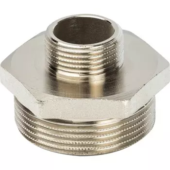 Ниппель переходной Stout SFT-0004-011234 1 1/2х3/4 дюйма никелированный с наружной резьбой