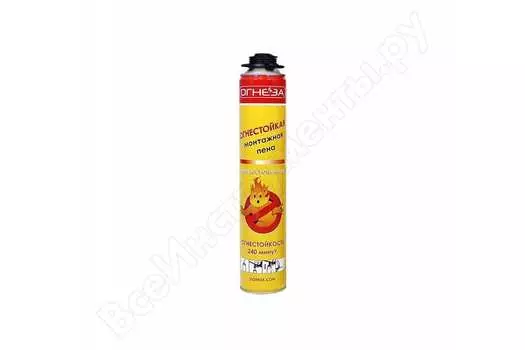 Огнеза, 750 мл, Огнестойкая пистолетная монтажная пена