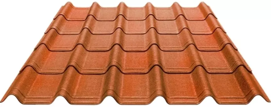 Ондулин волнистый Ондувилла Турино оранжевый 400х1070 мм