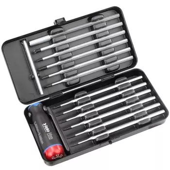 Отвертка c регулировкой крутящего момента Felo Nm 1.5-3.0 с набором насадок 12 шт в кейсе