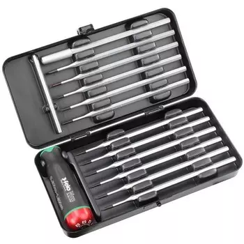 Отвертка c регулировкой крутящего момента Felo Nm 0.6-1.5 с набором насадок 12 шт в кейсе