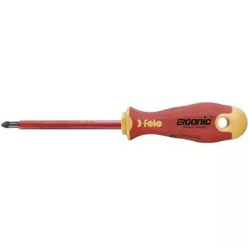Отвертка диэлектрическая крестовая Felo Ergonic +/- Z 1X80 мм