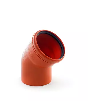 Отвод 110 мм 15, канализационный наружный