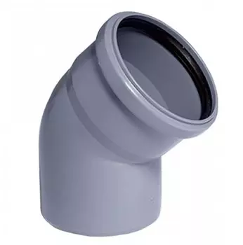 Отвод 110 мм 45, канализационный
