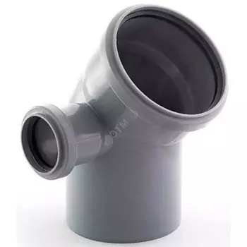 Отвод 110х90/50, комбинированный канализационный с дополнительным входом слева