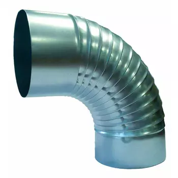 Отвод для круглых воздуховодов оцинкованный D400 мм на 90 градусов