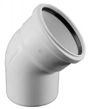 Отвод канализационный Rehau Raupiano Plus D40 мм угол 45 градусов