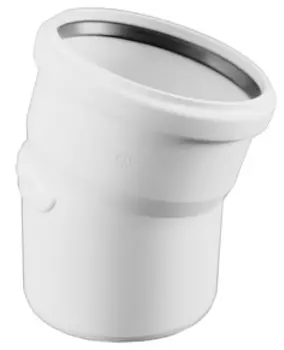 Отвод канализационный Rehau Raupiano Plus D50 мм угол 15 градусов