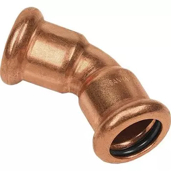 Отвод медный Sanha 6041 ВПр-ВПр 35 мм 45 градусов прессовой
