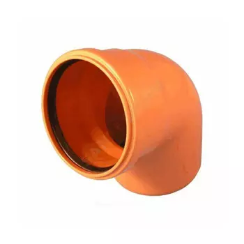 Отвод НПВХ с раструбом коричневый Дн 160х45гр б/нап в/к KGB Ostendorf 222220