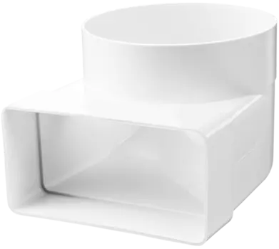 Отвод переходной для вентиляционных коробов 120х60/100 мм Вентс 721, угол 90°