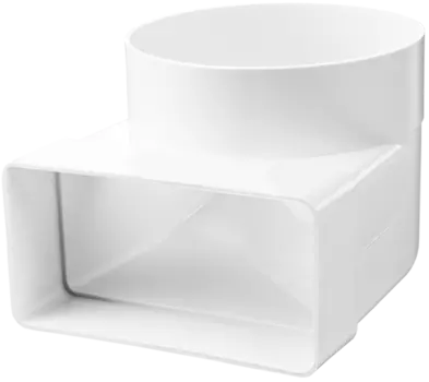 Отвод переходной для вентиляционных коробов 60х204/100 мм Вентс 821, угол 90°