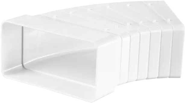 Отвод универсальный для вентиляционных коробов 55х110 мм Вентс 52510, угол 3-48°