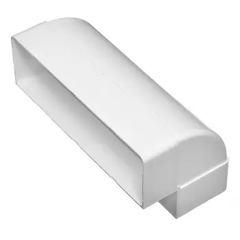 Отвод вертикальный для вентиляционных коробов 60х204 мм, угол 90°