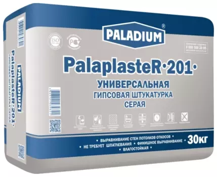 Paladium PalaplasteR-201, 30 кг, Штукатурка гипсовая серая