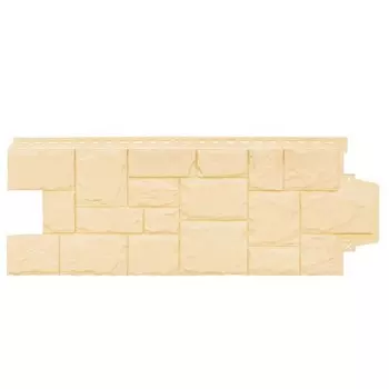 Панель фасадная Grand Line Крупный камень бежевая 1103х417 мм