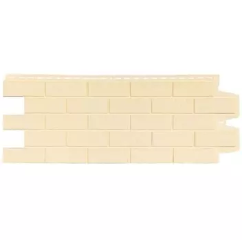 Панель фасадная Grand Line состаренный кирпич бежевая 1109х418 мм