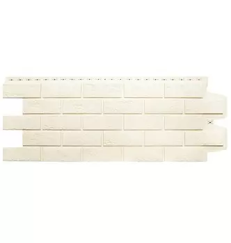 Панель фасадная Grand Line состаренный кирпич молочная 1109х418 мм