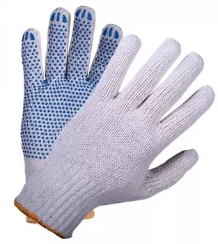 Перчатки ХБ с ПВХ покрытием (4 нити)