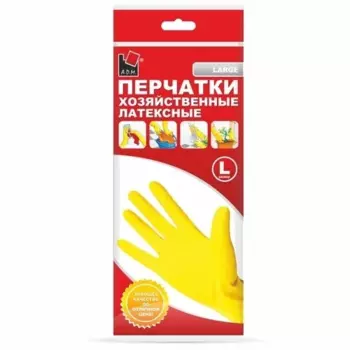 Перчатки латексные хозяйственные, L
