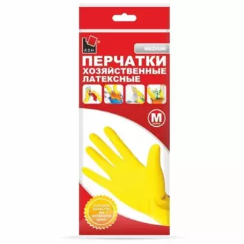 Перчатки латексные хозяйственные, М