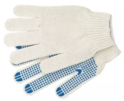 Перчатки с ПВХ покрытием точка 10 67702, (5 нитей)