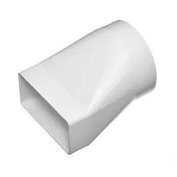 Переход эксцентриковый пластиковый для вентиляционных коробов 55х110 мм с круглыми D100 мм