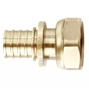 Переходник с накидной гайкой латунный Rehau MX 40-G 1 дюйм с внутренней резьбой