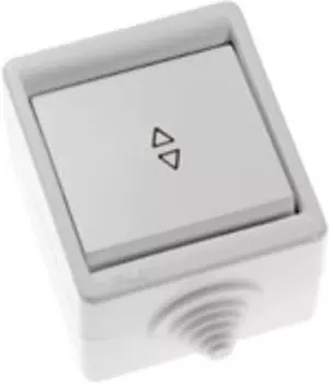 Переключатель накладной Кунцево-Электро А610-326 IP44 одноклавишный белый