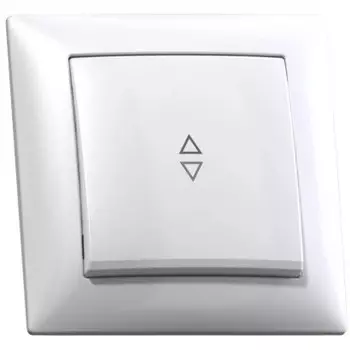 Переключатель накладной Кунцево-Электро Селена С610-396 одноклавишный белый