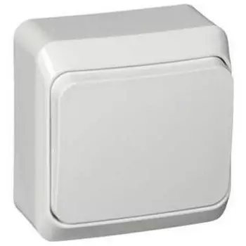 Переключатель накладной Schneider Electric Этюд BA10-004B одноклавишный белый