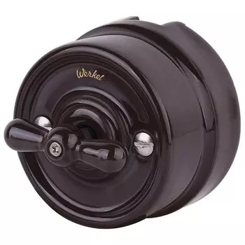 Переключатель накладной Werkel Retro WL18-01-03 одноклавишный коричневый